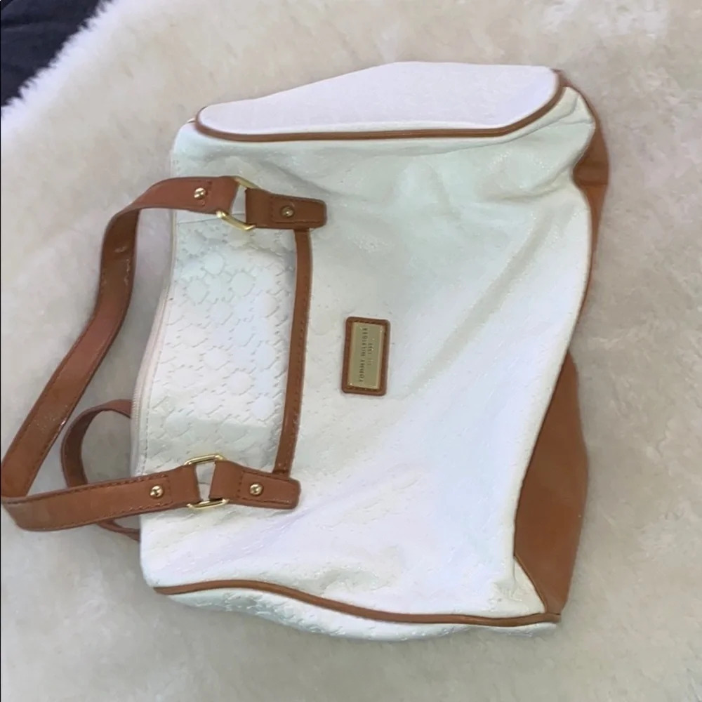 Tommy Hilfiger white tan leather tote-bag - Picture 10 of 14